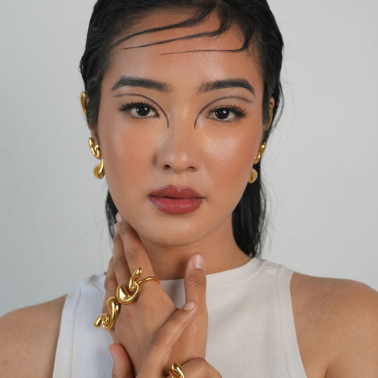 Gold Spiral Wrist Cuffs