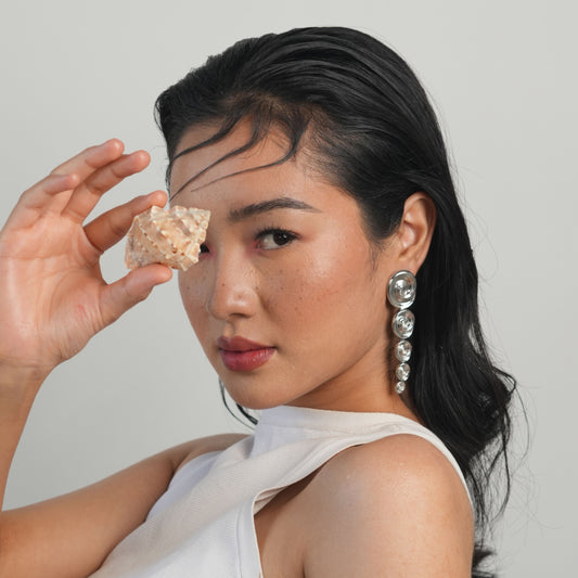 Silver Spiral Drop Earrings