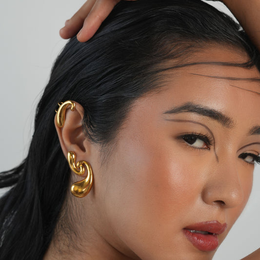 Gold Spiral Earcuffs