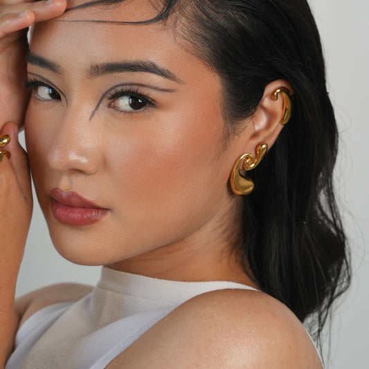 Gold Spiral Earcuffs